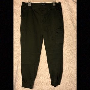 Army Green Cargo Jogger Pants